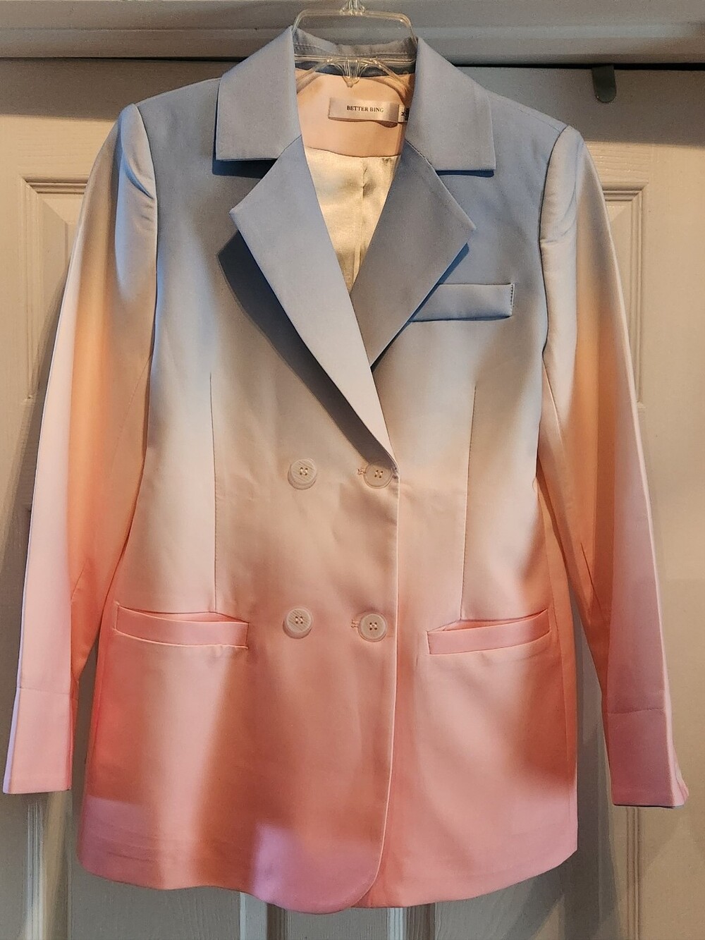 Nwot Better BING Ombre Pastel Blazer Jacket - Blue to Pink